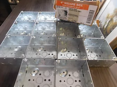 14 HUBBELL RACO #232 Electrical Boxes 4  Square Box 2-1/8  Deep 1/2 & 3/4 TKO • $45