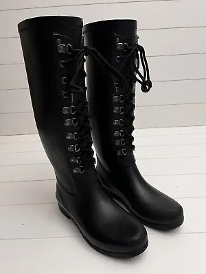 Women's Ugg Madelyn 16  Tall Lace-Up Rain Boots - Size 6 Black • $34.30