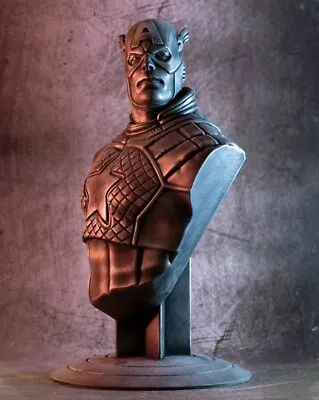 Captain American Bust Statue Desk Ornament 7  Tall LARGE Model MARVEL MCU • £36.99