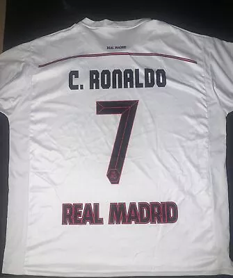 Real Madrid C. Ronaldo #7 Fly Emirates Soccer Jersey Size XXL • $29.99