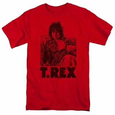 T. Rex Lounging T Shirt Mens Licensed Rock Band Marc Bolan Tee Red • $16.24
