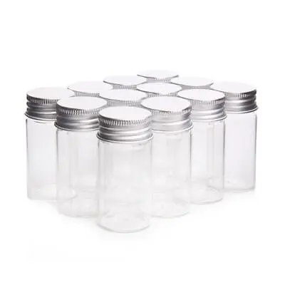 Vials Small Glass Bottles Mini Jars With Aluminum Screw Storage Li A9Y9 • $1.40