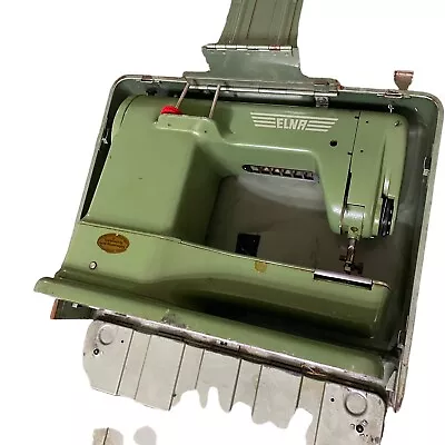 VINTAGE ELNA SUPERMATIC SEWING MACHINE 700100 CASE  Needs New Power Cord • $160