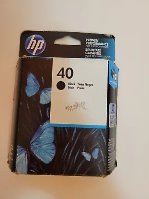HP Genuine Ink 40 Black 51640A DeskJet 455 488 650 350 430 450 *EXP 01/2018 • $36.96
