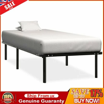 £125.29 • Buy Modern Attic Or Loft Low Platform Black Metal Bed Frame Single, Double, KingSize
