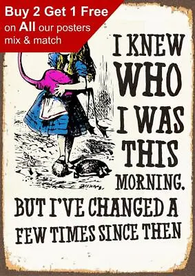 £3.99 • Buy Alice In Wonderland I Have Changed - Vintage Classic Poster Print