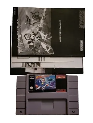 Mega Man X1 Super Nintendo SNES Game Cartridge Manual & Inserts Authentic • $123.18