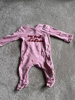 My First Christmas Baby Grow -  Size Tiny Baby • £3.90