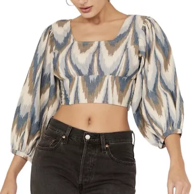 Boot Barn Shyanne Square Neck Puff Sleeve Crop Top S Cowgirl • $19.99