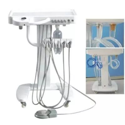 4-Hole Dental Delivery Unit System Portable Mobile Cart Weak Suction Treatment • $492.90