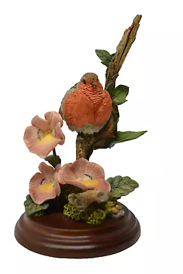 Country Artists Robin With Winter Violas 2000 Birds Ornament Figurine 17cm • £35