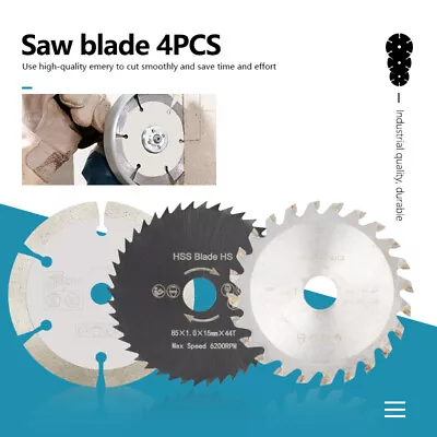 4Pcs 3-3/8 Inch Circular Saw Blade Set TCT Carbide Tipped Teeth For Wood Plastic • $12.41