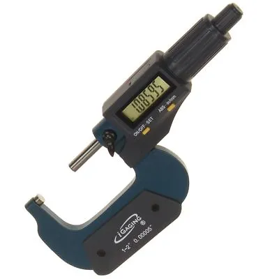 1-2 /0.00005  Micrometer Digital Electronic Oustside X-Large LCD Carbide Tips • $54.95