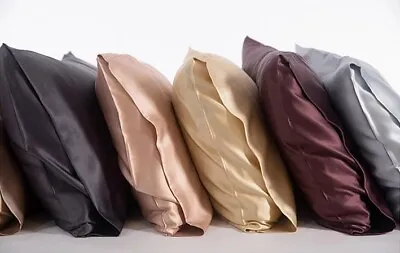 CARLTY'S Silk Pillowcases-100% Pure Mulberry Silk-19 Momme-Premium Silk-Grade 6A • £25.99