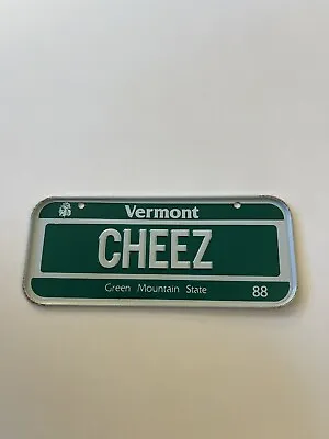 Vintage Miniature Bike License Plate Cereal Premium Vermont Cheez J24 • $6