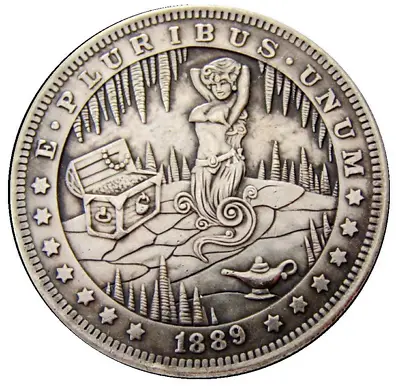 1889 Treasure Fairy Dollar Bike Morgan Hobo Nickel Souvenir Collection Coin G1 • $9.99