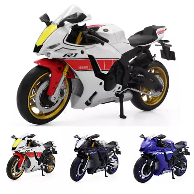 Yamaha YZF-R1M 1/12 Scale Diecast Motorcycle Model Toy Gifts Collection For Men • £24.62
