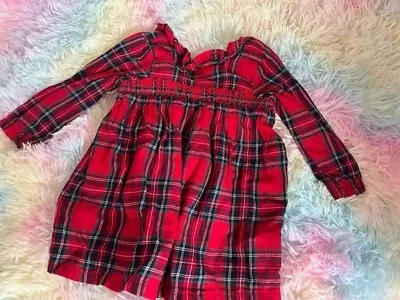 Baby Girl 9-12 Months Tartan Dress • £1.50