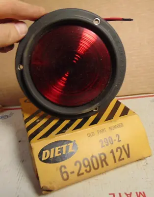 1960's 1970's VINTAGE DIETZ RED STOP TAIL LIGHT MARKER # 6-29 TRUCK TRAILER • $12.95