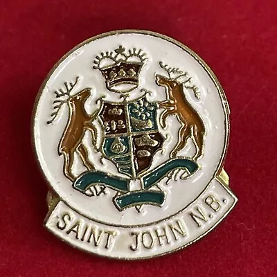 Saint John New Brunswick Pin Tie Lapel Hat Canada Deer Crest Coat Of Arms • $12.99