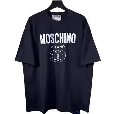 NEW Black Genuine Moschino Milano Mens T-shirt   XL • $39.90