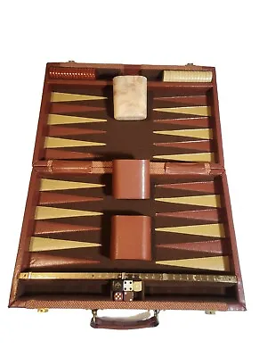 1970'S ARIES OF BEVERLY HILLS BACKGAMMON Compact Game TRAVEL SET VINTAGE VTG • $22.50