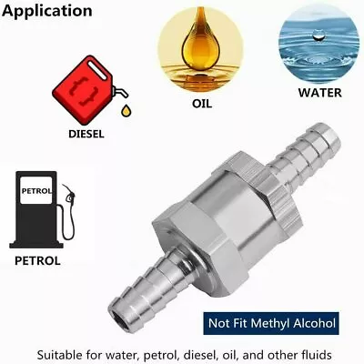 10mm Inline 3/8Inch Fuel Line Liquid OneWay Non Return Check Valve Petrol Diesel • $15.99