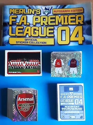 Merlin : Premier League 04 · Album Stickers 411-578 • £1.95