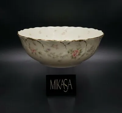 Mikasa Bone China REMEMBRANCE 9  Round Vegetable Serving Bowl(s) MINT Floral • $65.88