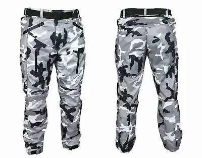£33.99 • Buy Motorbike Motorcycle Waterproof Cordura Textile Trousers Pants Armours CAMO