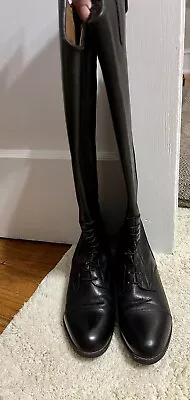 Women’s Mountain Horse Black English Riding Tall Boots Size 7 Regular • $60