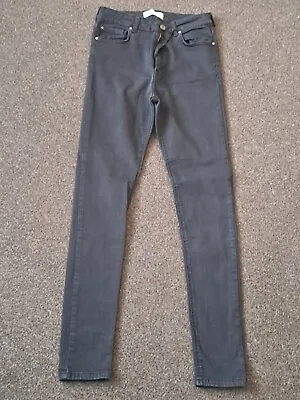 Women’s Mango Black Skinny High Waist Denim Jeans Size 10 31” Leg • £6.99