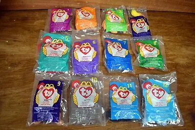 1998 McDonald's / Ty Teenie Beanie Babies Complete Bagged Set Of (12) • $19.99