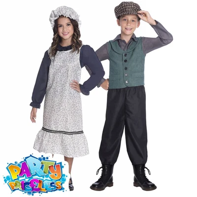 £10.99 • Buy Kids Victorian Boy School Girl Costume World Book Day Week Fancy Dress Outfit