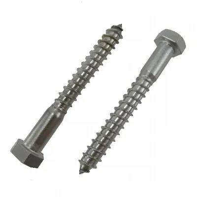 5/16 Stainless Steel Lag Bolts 18-8 (Choose Length & Qty) • $10