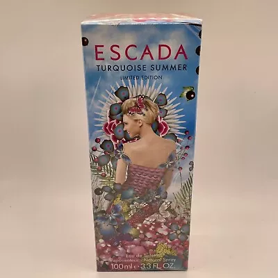 TURQUOISE SUMMER By ESCADA 3.3 Oz / 100 Ml Eau De Toilette Spray - NEW & SEALED • $94