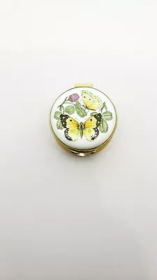 $39.79 • Buy CRUMMLES ENGLISH ENAMELS BOX - Butterfly