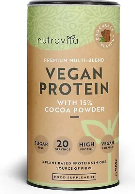 HIGH Strength Protein Powder 750g - Pure Pea Hemp Vegan Chocolate Protein Powder • £19.99