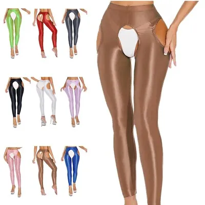 US Women's Glossy Hollow Out Stretchy High Waist Suspender Footless Pantyhose • $6.99