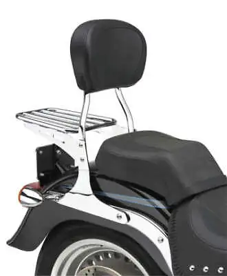 Cobra Chrome Tubular Sissy Bar Luggage Rack Yamaha V Star 950 09-15 • $236.95