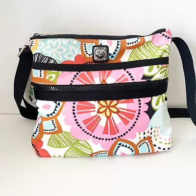 £37.85 • Buy Brighton Pink Mod Retro Printed Fabric Shoulder Bag Lightweight  Unstructured