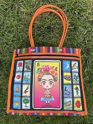 $19.99 • Buy Frida Kahlo Tote La Lotería Mesh Bag Mexican Market Mercado Beach Handmade Bag