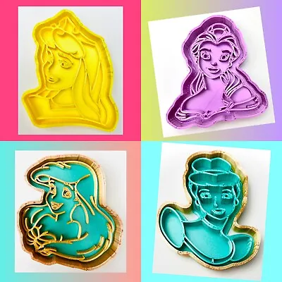Set Of 4 Aurora Bella Ariel & Cinderella D. Princess Cookie Cutters • £15.99