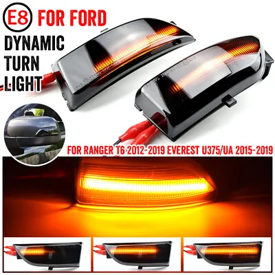 For 15-19 Ford Everest Ranger T6 Raptor Wildtrak Dynamic LED Side Mirror Lights • $22.98