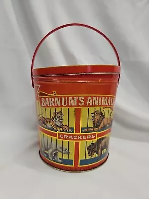 Vintage 1991 Nabisco Barnum’s Animal Crackers Circus Tin With Lid And Handle • $10.99