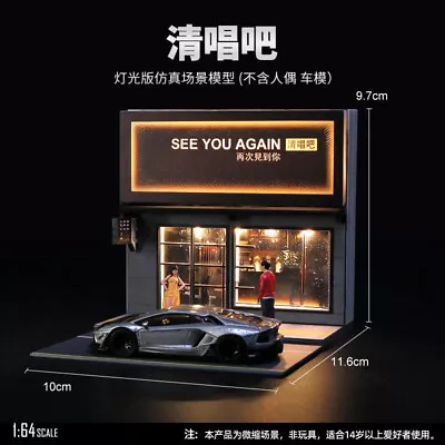 Miniatures 1/64 Solo Bar With Lights Scene Props Figures Model For Car Vehicle • $19.99