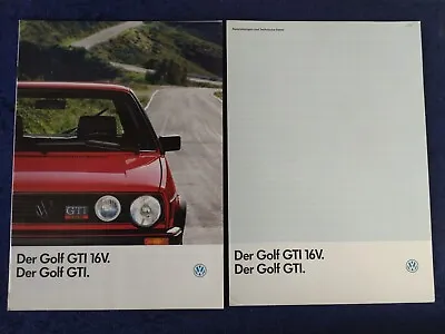 VW Golf GTI GTI 16V Brochure 7.1986 With The Technical Data • $21.39