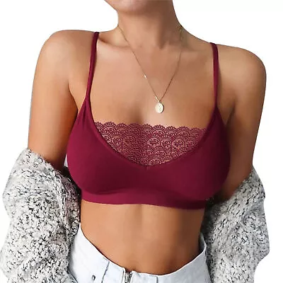 Sling Tops Thermal Skin-friendly Strap Tank Crop Tops Lace • $9.26
