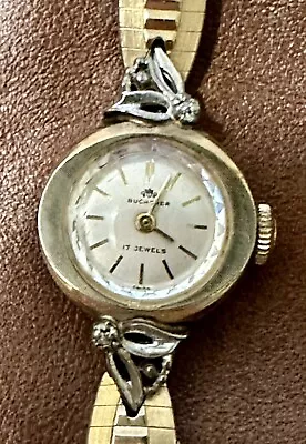 Vintage Bucherer 17 Jewels 2/Diamond Ladies Watch • $25