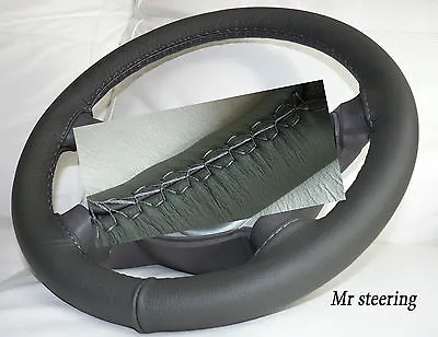 Real Dark Grey Leather Steering Wheel Cover For Mercedes C Class W203 01-07  New • $32.82